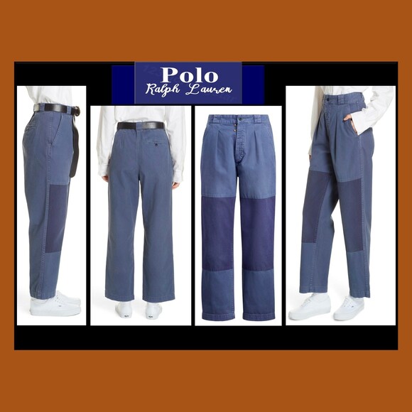 POLO Ralph Lauren NEW CALVARY Patched Twill Crop Baggy Leg 8 - Picture 3 of 12